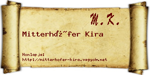 Mitterhöfer Kira névjegykártya